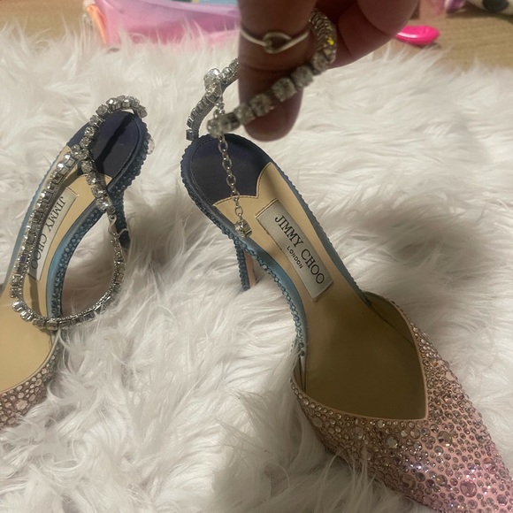 Jimmy Choo Glittering Pink and Silver Heels - Picture 8 of 8